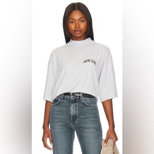 Anine Bing Palmer Tee in Heather Grey